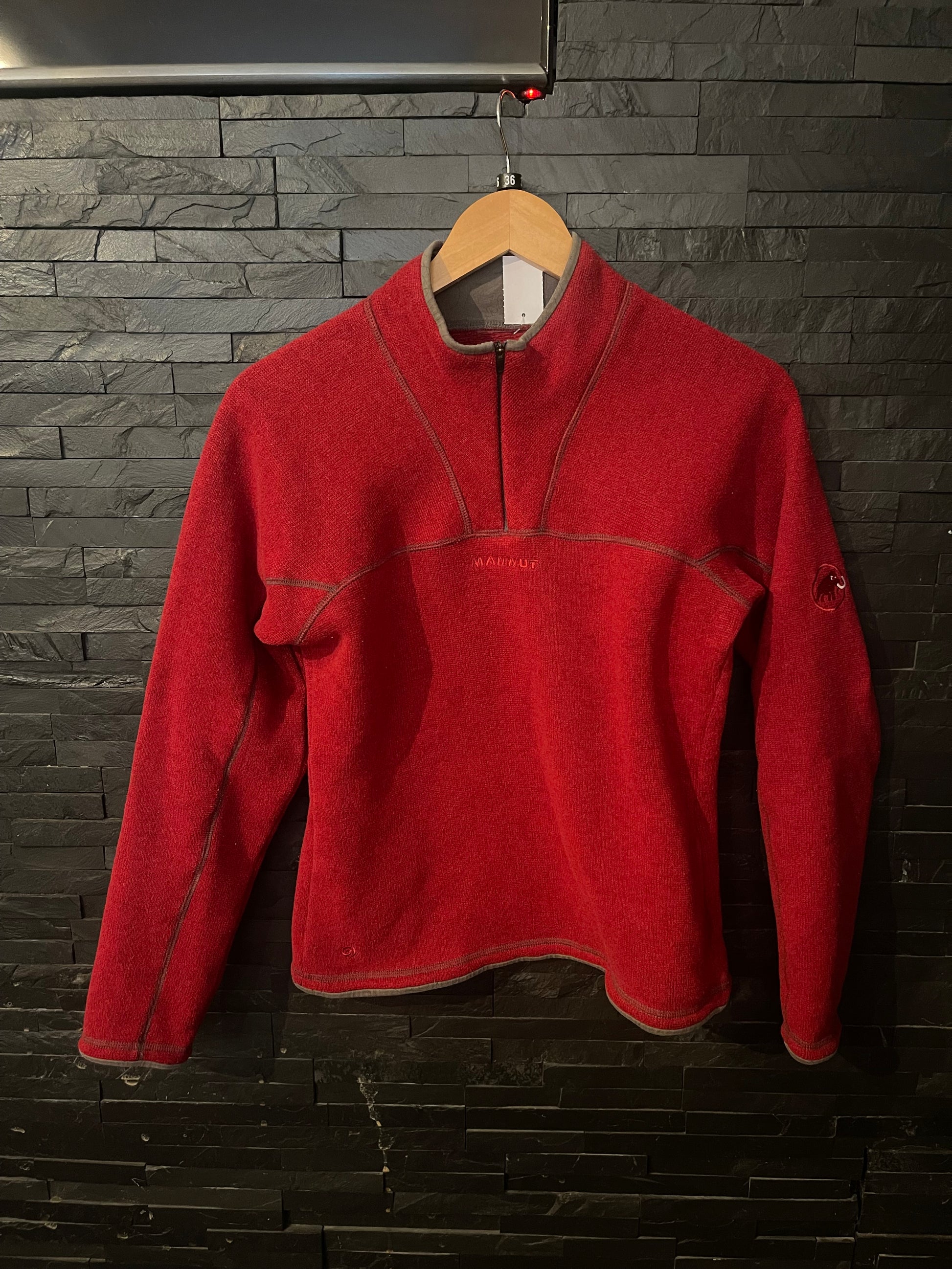 Fleece Pullover von Mammut (S Damen) neck-zip rot - wanderlich.com