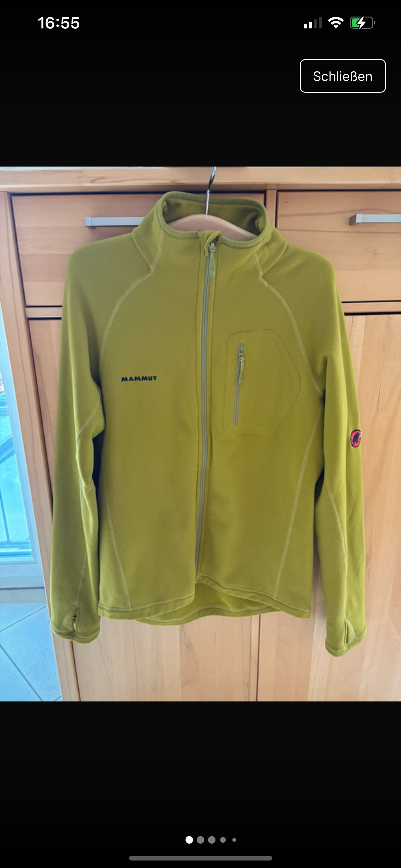 Fleece Jacke von Mammut (XL Herren) Zipper Sweatshirt olivgrün