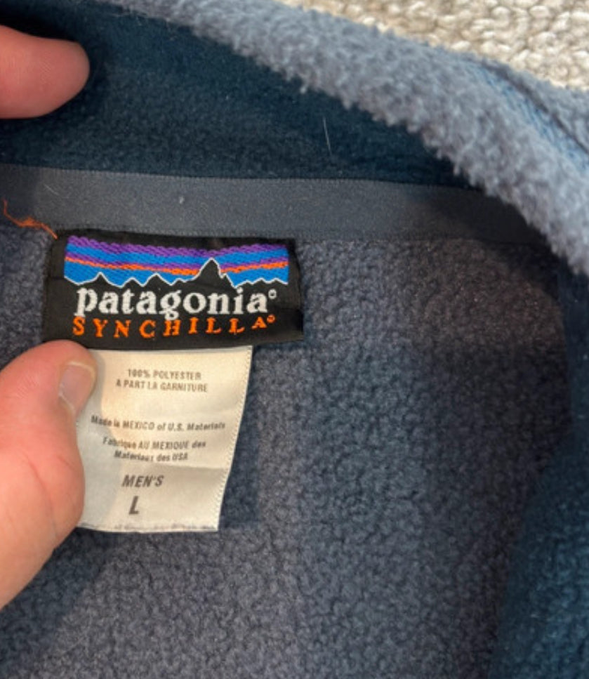 Patagonia Fleece Pullover (L Herren, Unisex) Synchilla stahlblau