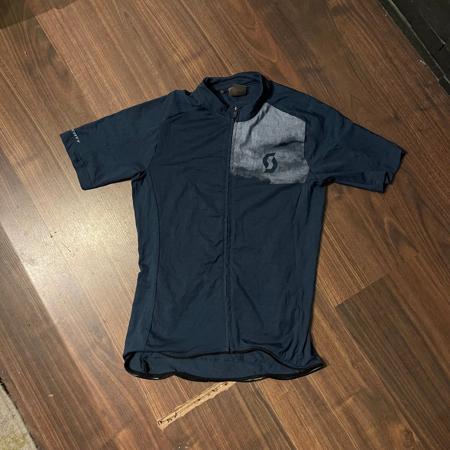 Merino Radtrikot (S Damen) Full Zip Radshirt dunkelblau von Scott