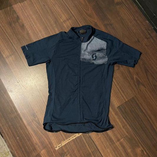 Merino Radtrikot (S Damen) Full Zip Radshirt dunkelblau von Scott