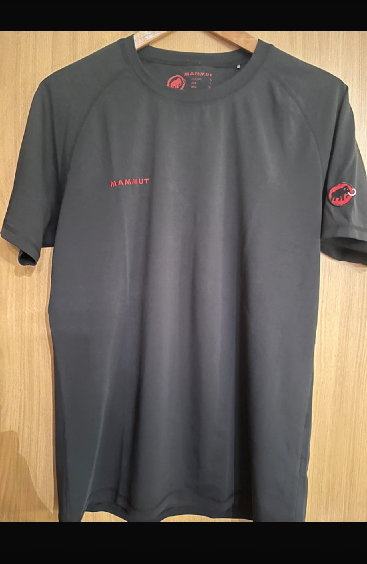 Mammut T-Shirt (Herren L) Baumwolle schwarz mit Backprint