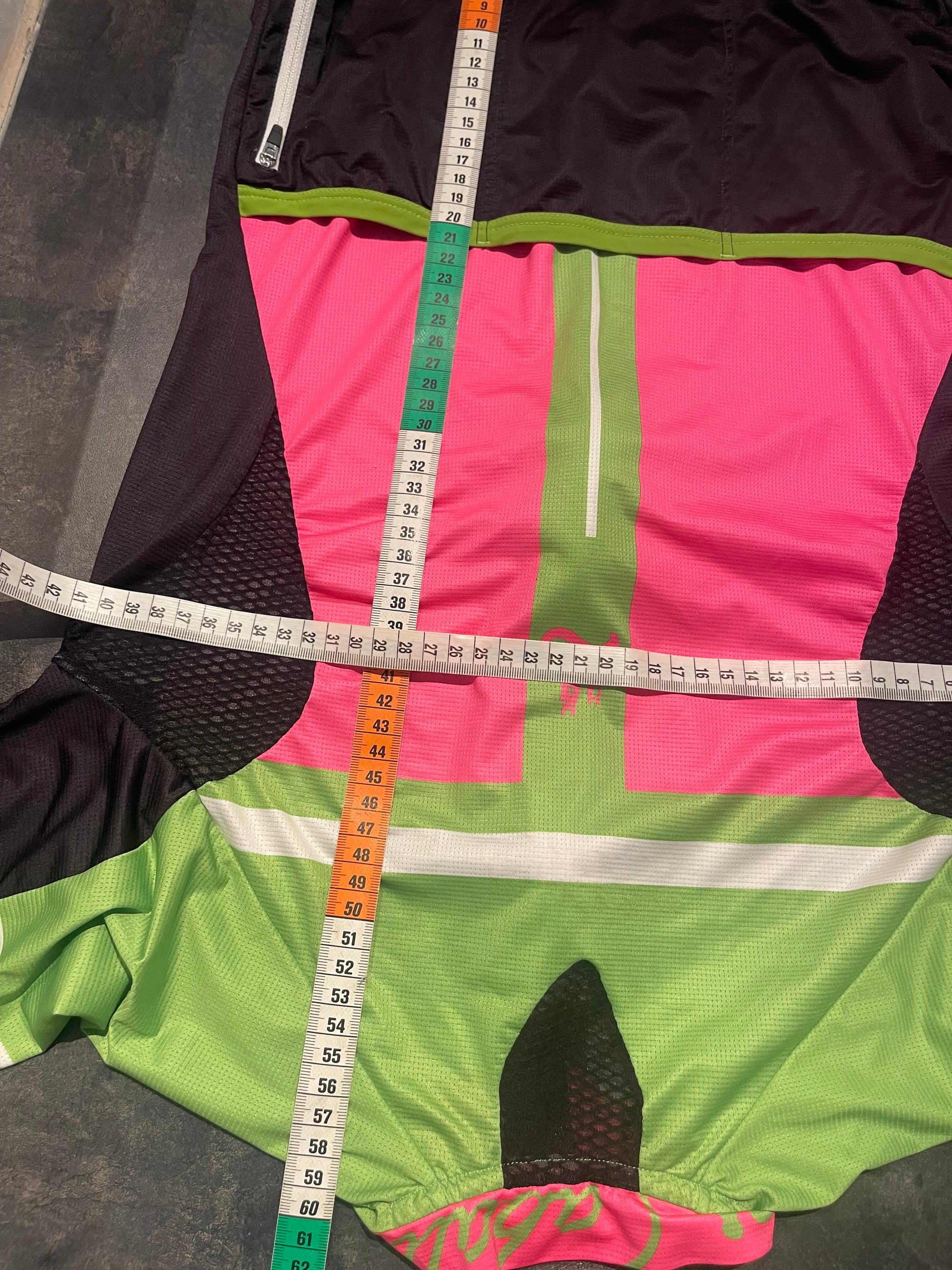 Full Zip Radtrikot  (XS Damen) pink grün Dos Caballos - wanderlich.com