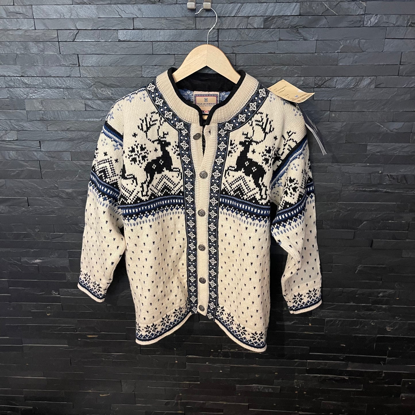 Strick Jacke von Dale of Norway (XS Damen) Cardigan creme Hirsche