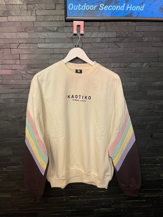 Kaotiko Pullover (M Herren / L Damen) 50% Baumwolle weiß bunt