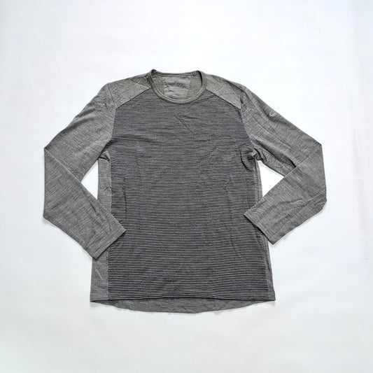 Longsleeve von Icebreaker Merino 260 (L Herren) grau gestreift