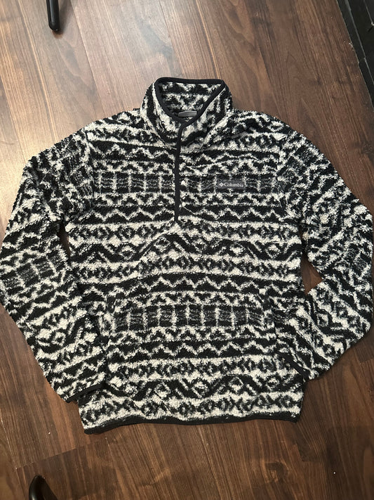 Teddy Fleece Pullover von Columbia (S Herren) Muster schwarz weiß