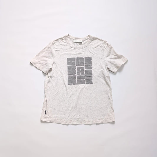 Merino T-Shirt von Icebreaker (Damen S) weiß Brustprint