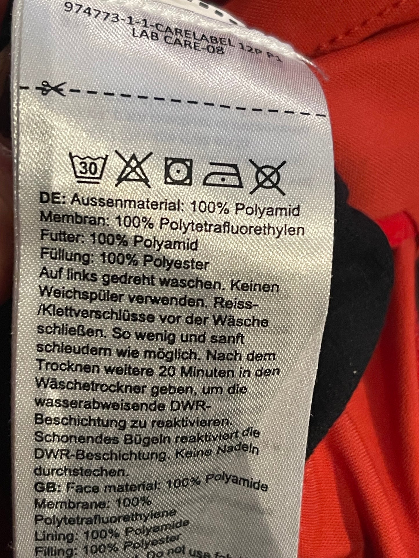 Ski Anzug von Mammut ( M ) Goretex Jacke Hose warm gefüttert rot