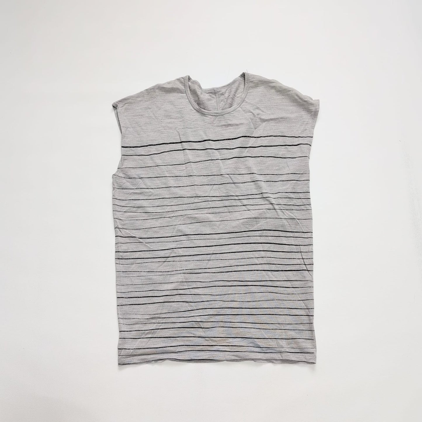 Lockeres T-Shirt Damen S von Icebreaker Merino grau gestreift