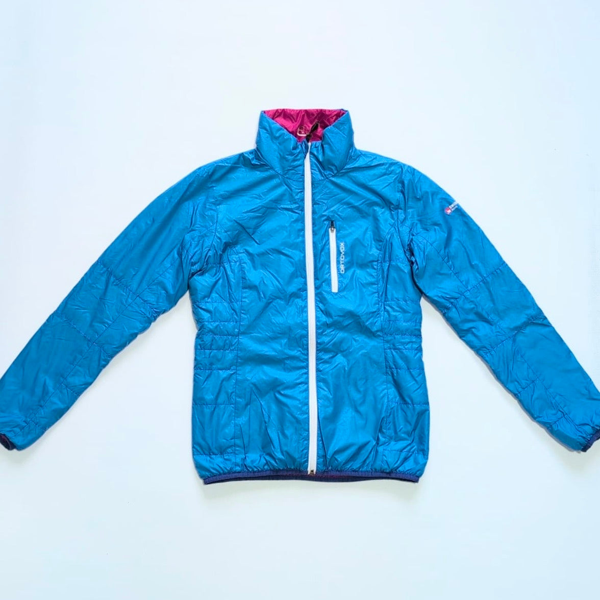 Wende Jacke Ortovox (S Damen) Swisswool Isolation pink blau