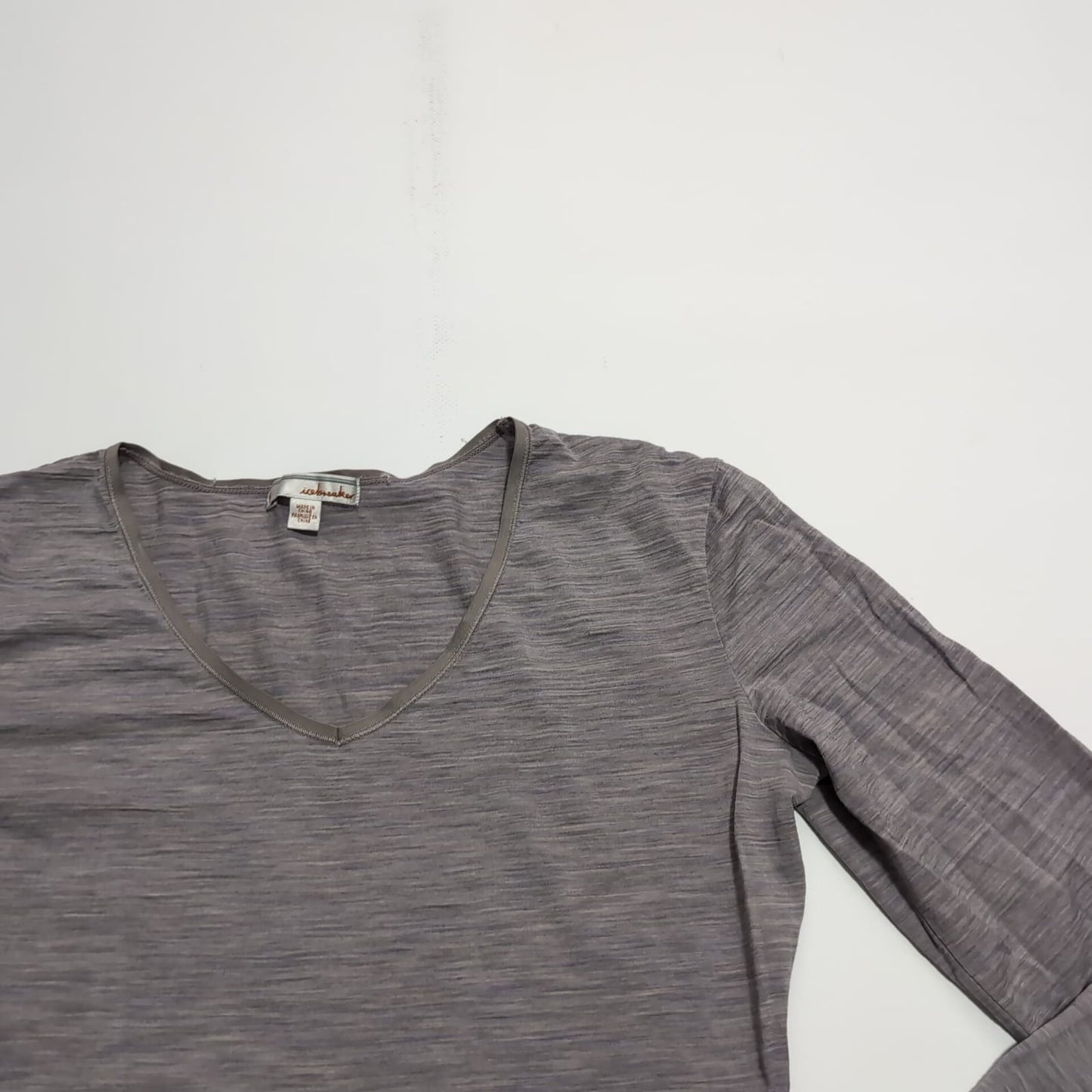 Langarm Shirt Icebreaker (S Damen) Merino 180 Longsleeve grau