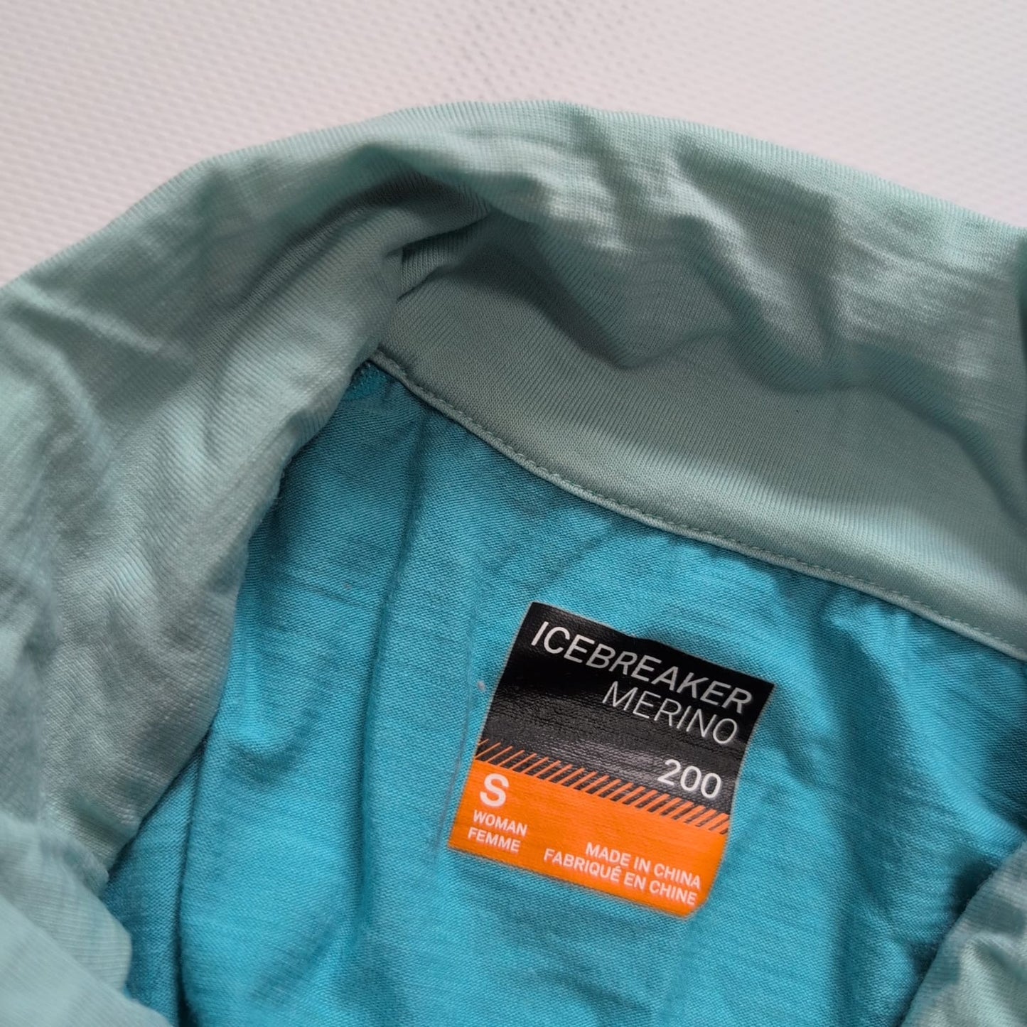 Longsleeve von Icebreaker (S Damen) Merino 200 Neck Zip blau