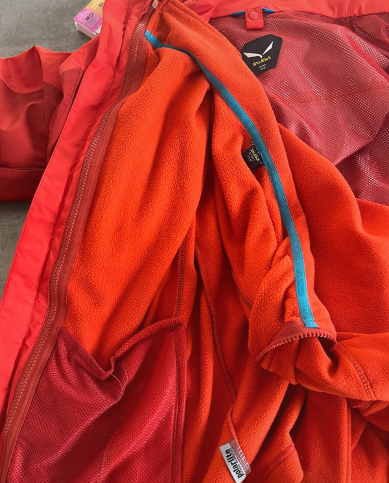 3in1 Jacke von Salewa (L Herren) wasserdicht orange