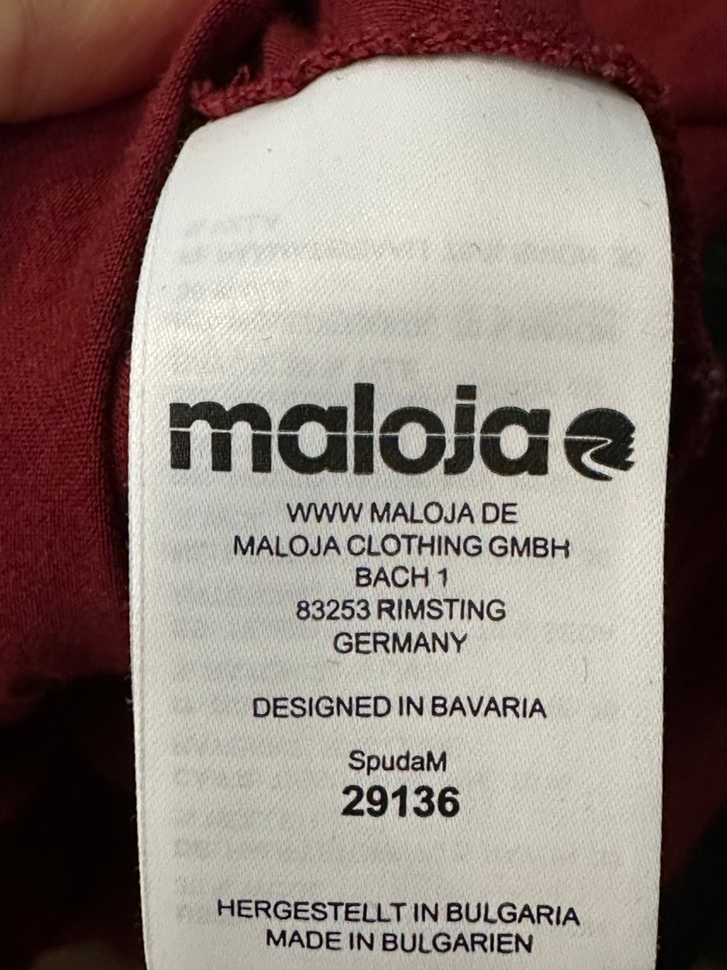 Longsleeve von Maloja (L Damen) 30% Wolle bordeaux - wanderlich.com