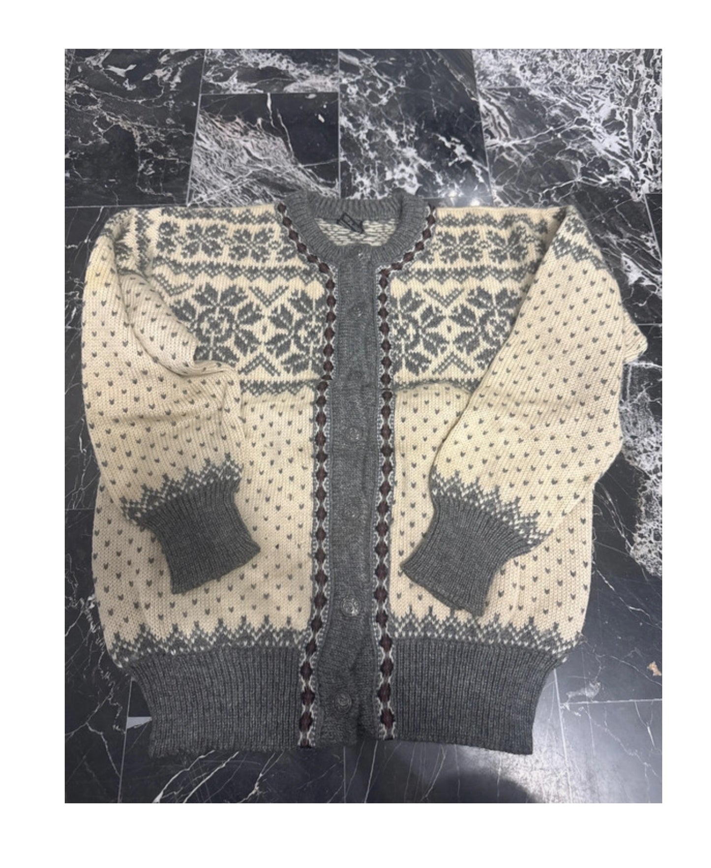 Strick Jacke Dale of Norway (M Herren /L Damen) weiß grau