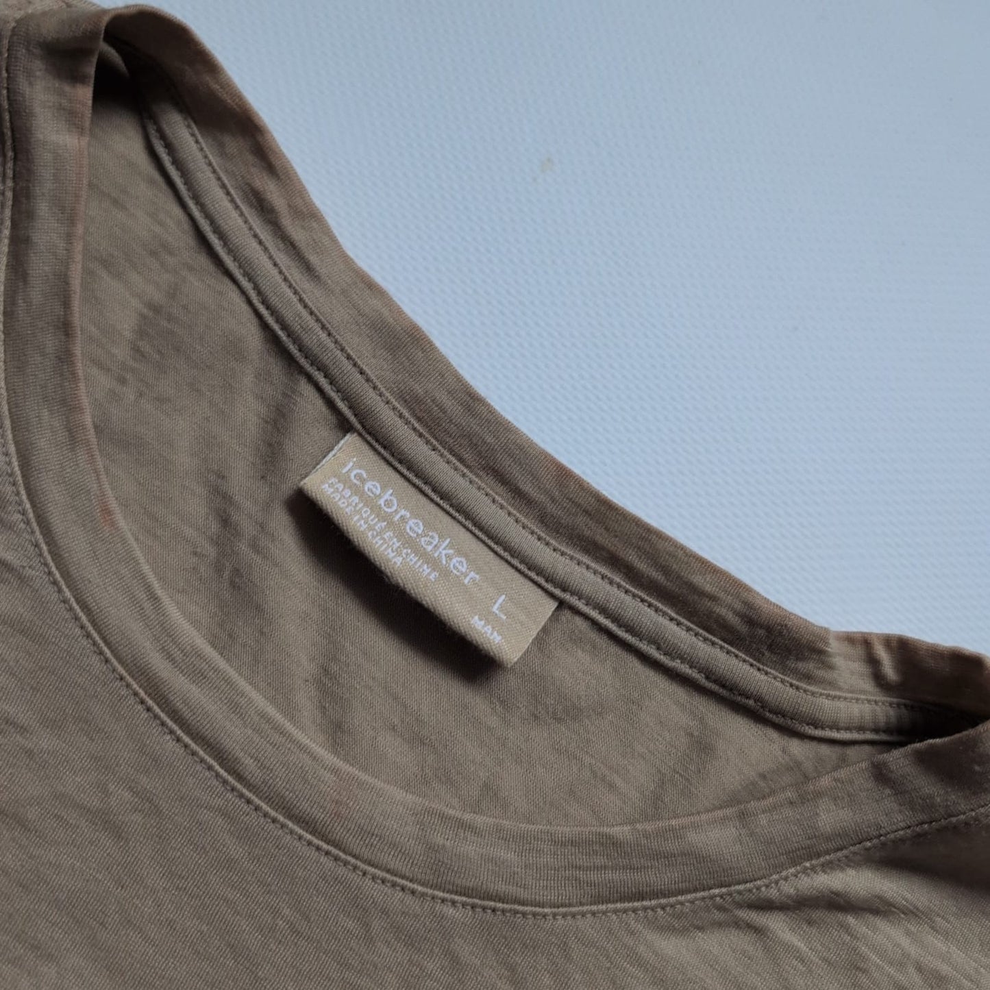 T-Shirt von Icebreaker Merino (L Herren) beige