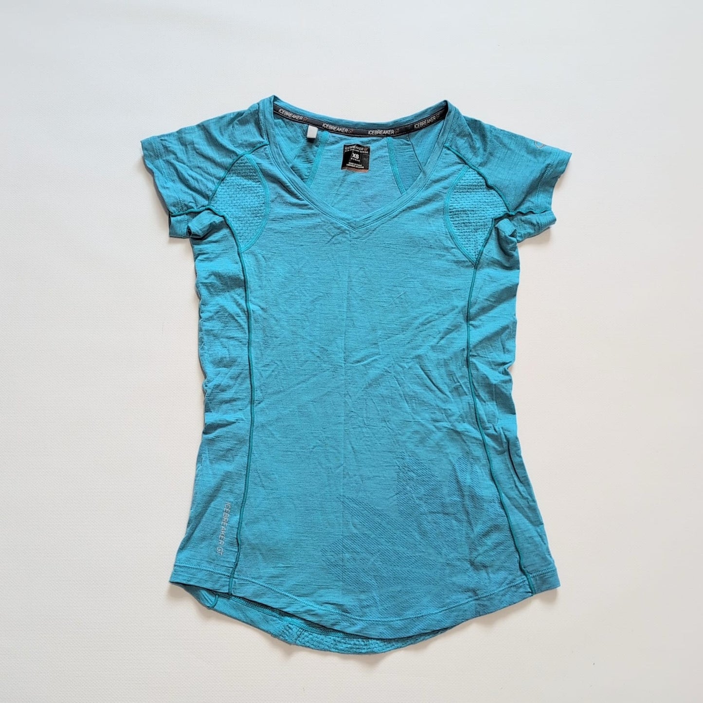 T-Shirt Icebreaker Merino Zone (XS Damen) Bodyfit blau