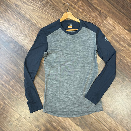 Longsleeve Icebreaker (S HERREN) Merino 200 grau-dunkelblau