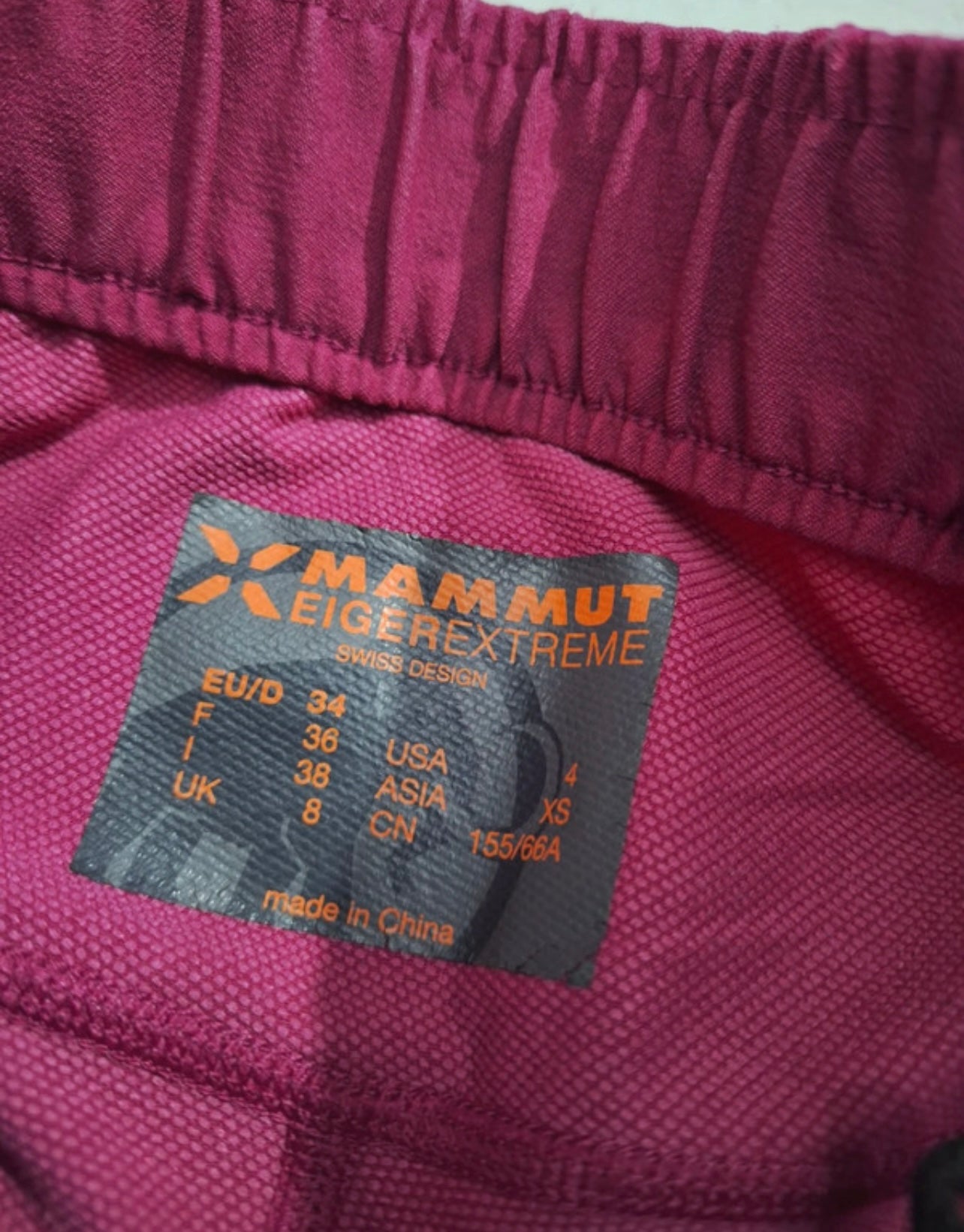 Hose von Mammut EIGEREXTREME (XS Damen) wasserdicht stretch pink