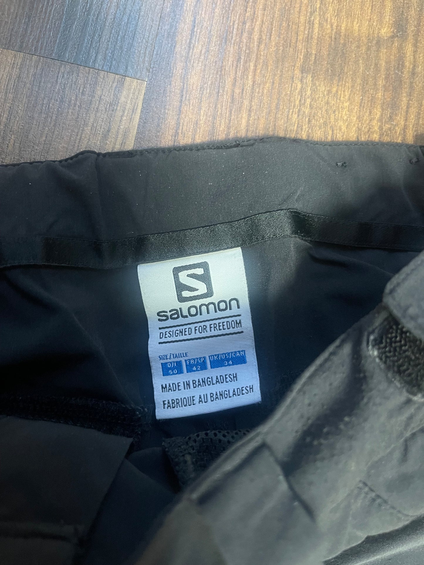 2in1 Trekking Hose von Salomon (L Herren) Zip Off schwarz - wanderlich.com