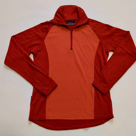 Merino Zip Longsleeve von Icebreaker 260 (M Damen) orange rot - wanderlich.com