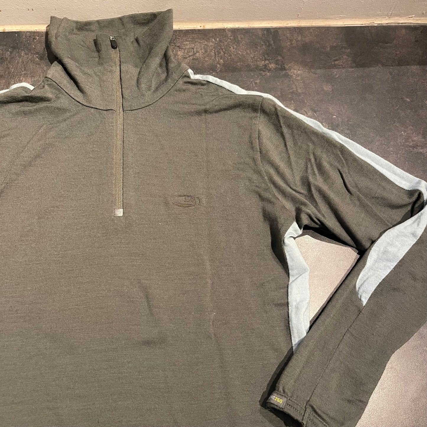 Thermo Longsleeve von Icebreaker 260 (M Damen) 1/3 Zip Shirt khaki