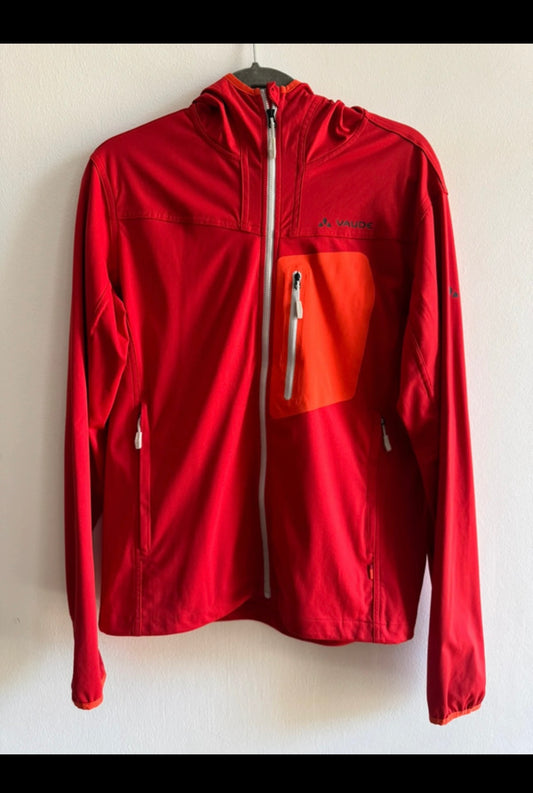 Sweat Jacke Vaude (M Herren) leichtes Softshell Hoodie rot