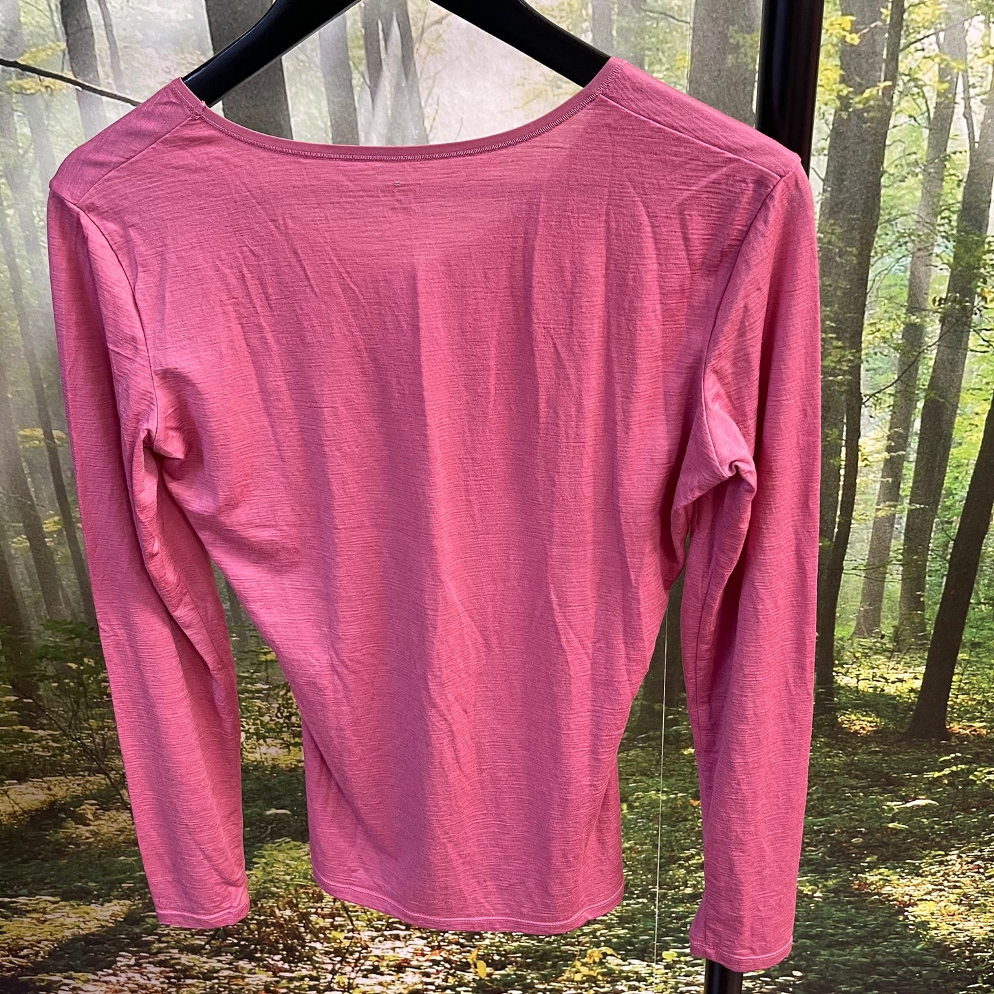 Langarmshirt Icebreaker Merino (M Damen) Longsleeve rosa mit Blumenprint