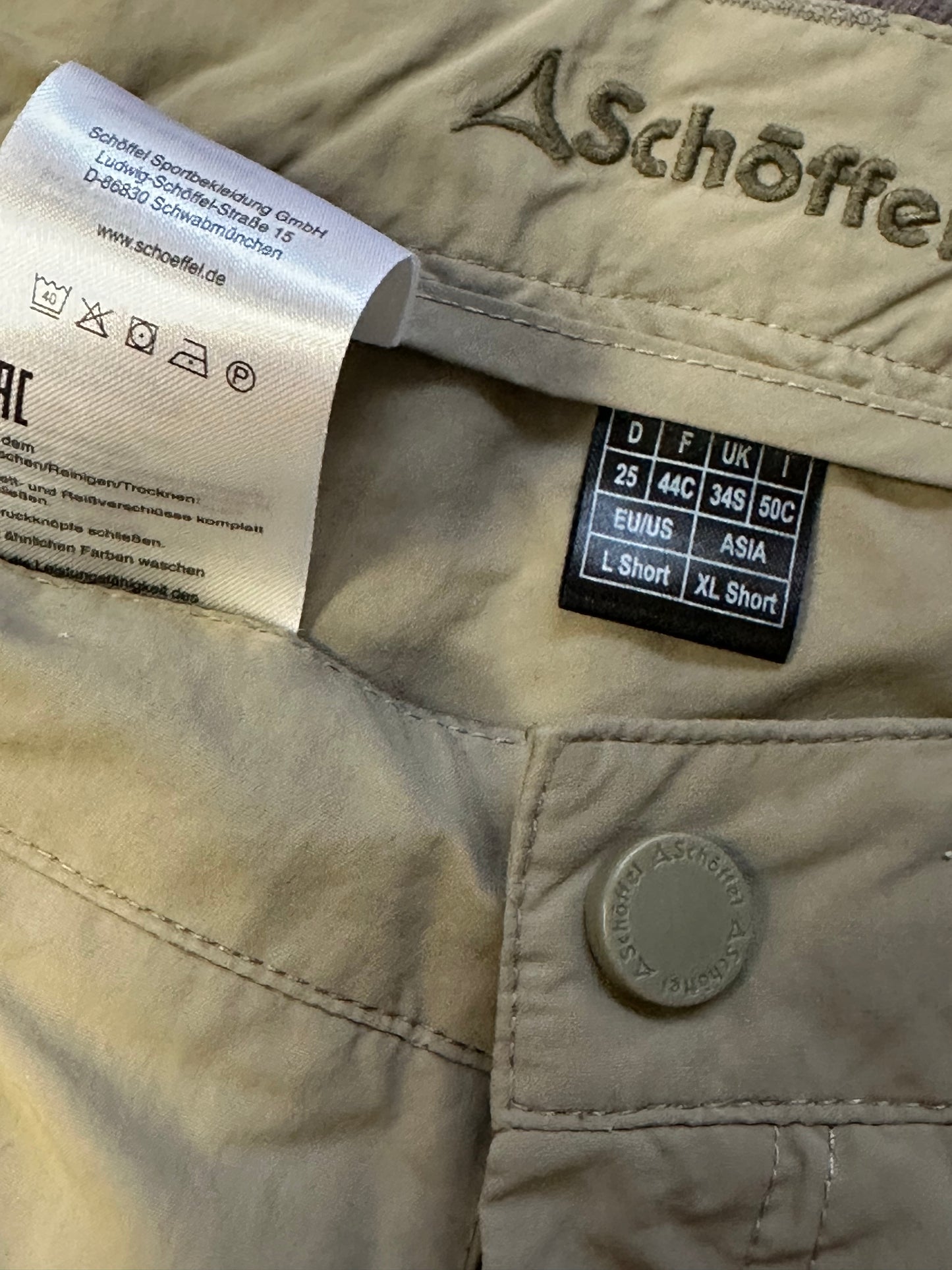 Leichte Outdoor Hose von Schöffel (L kurz Herren) beige