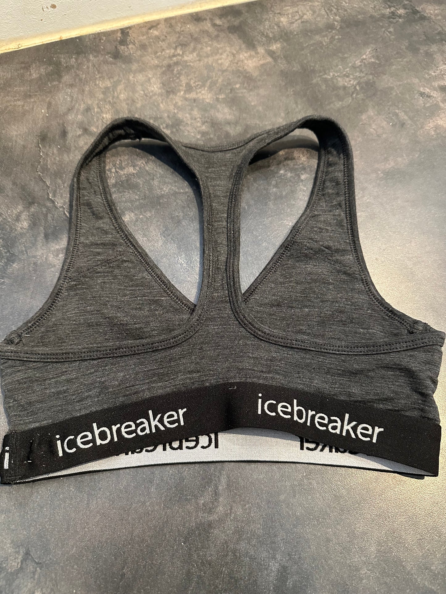Sport BH Top von Icebreaker pure Merino (XS) Anthrazit grau