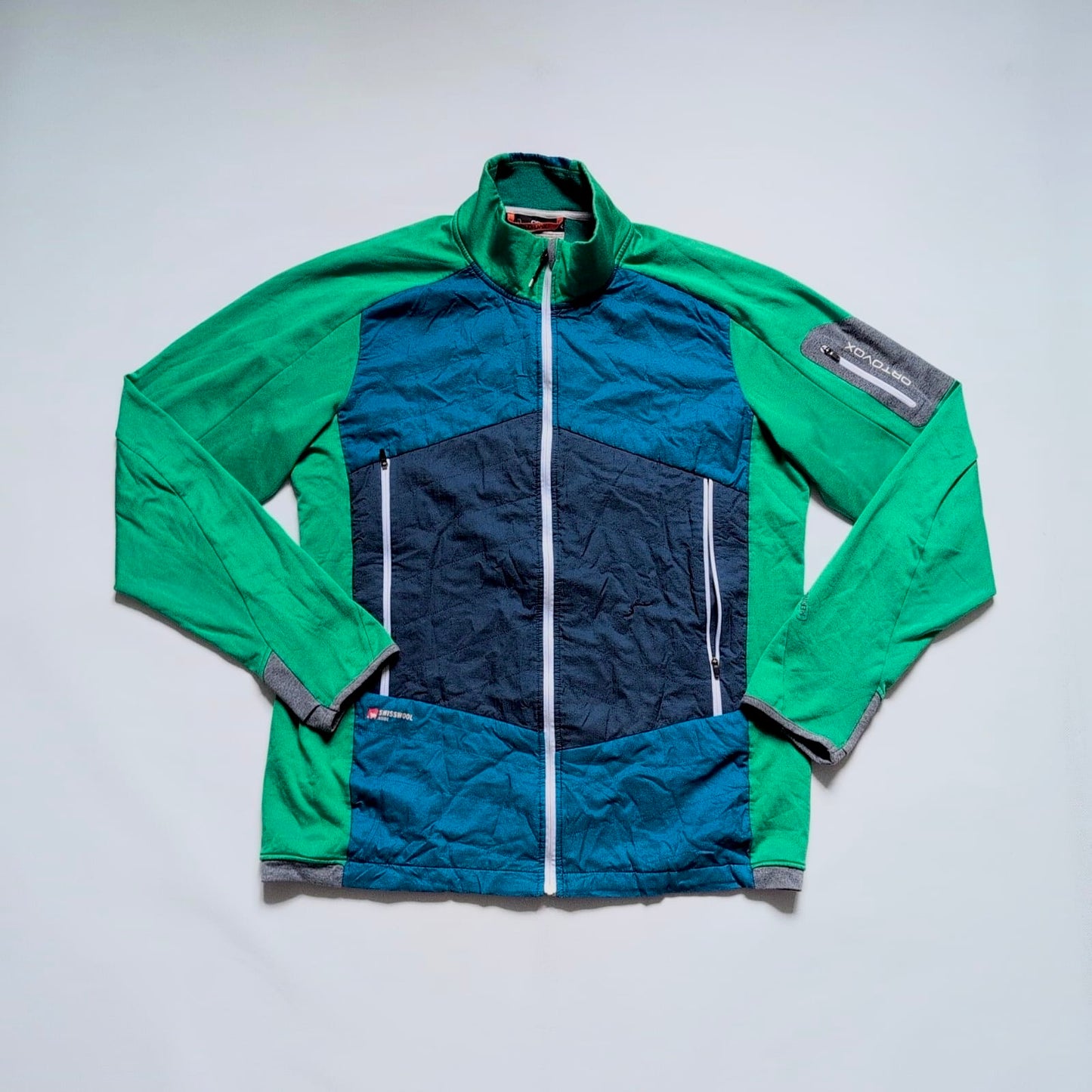 Ortovox Jacke Merino inside (XXL Herren) Hybrid grün-blau - wanderlich.com