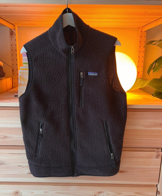 Retro Pile Weste von Patagonia (S Herren) Teddy Fleece schwarz