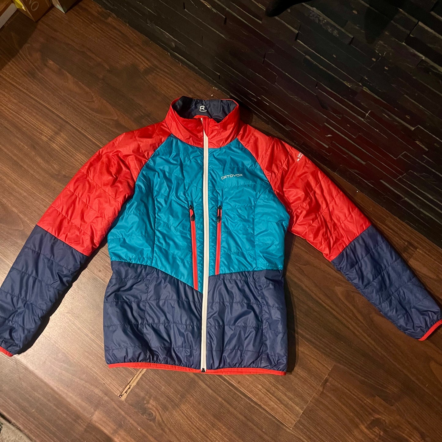 Wolle /Daunen Wende Jacke Ortovox (L Damen) pink-blau