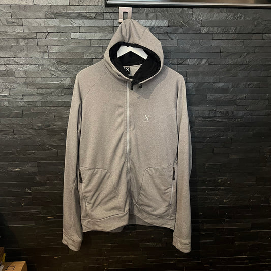 Fleece Jacke von Haglöfs (L Herren) Zipper Hoodie hellgrau
