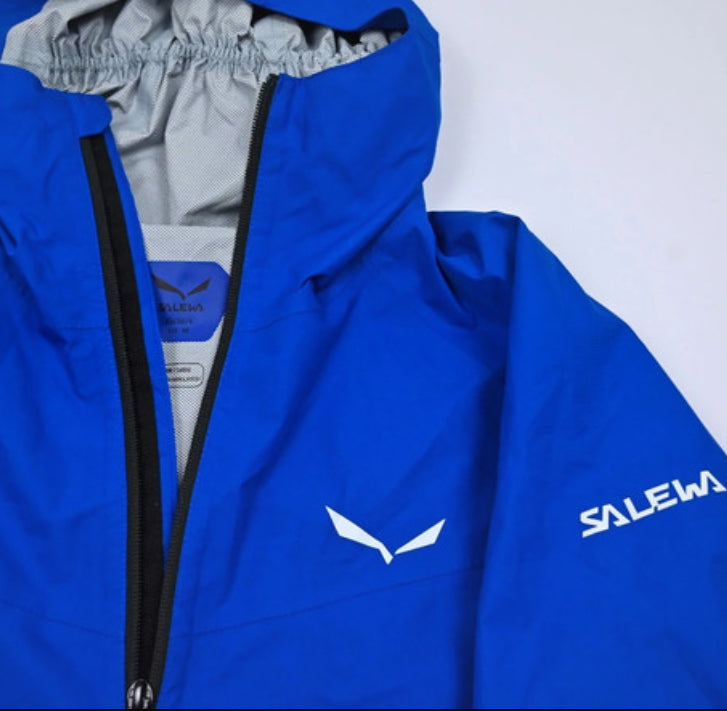 2-lagige Regen Jacke von Salewa (L Herren) Hardshell blau