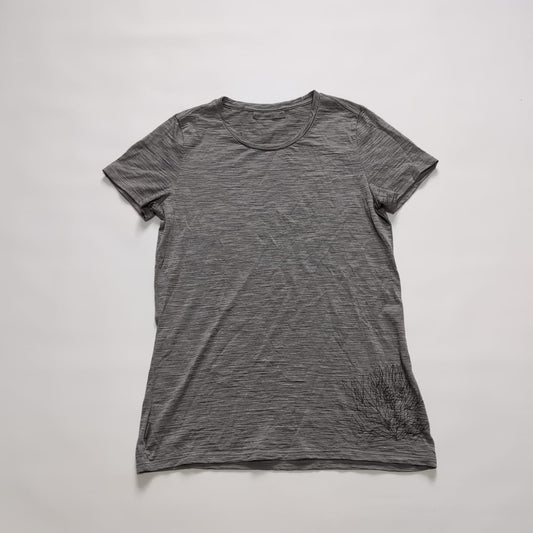 T-Shirt von Icebreaker Merino (M Damen) grau Blume
