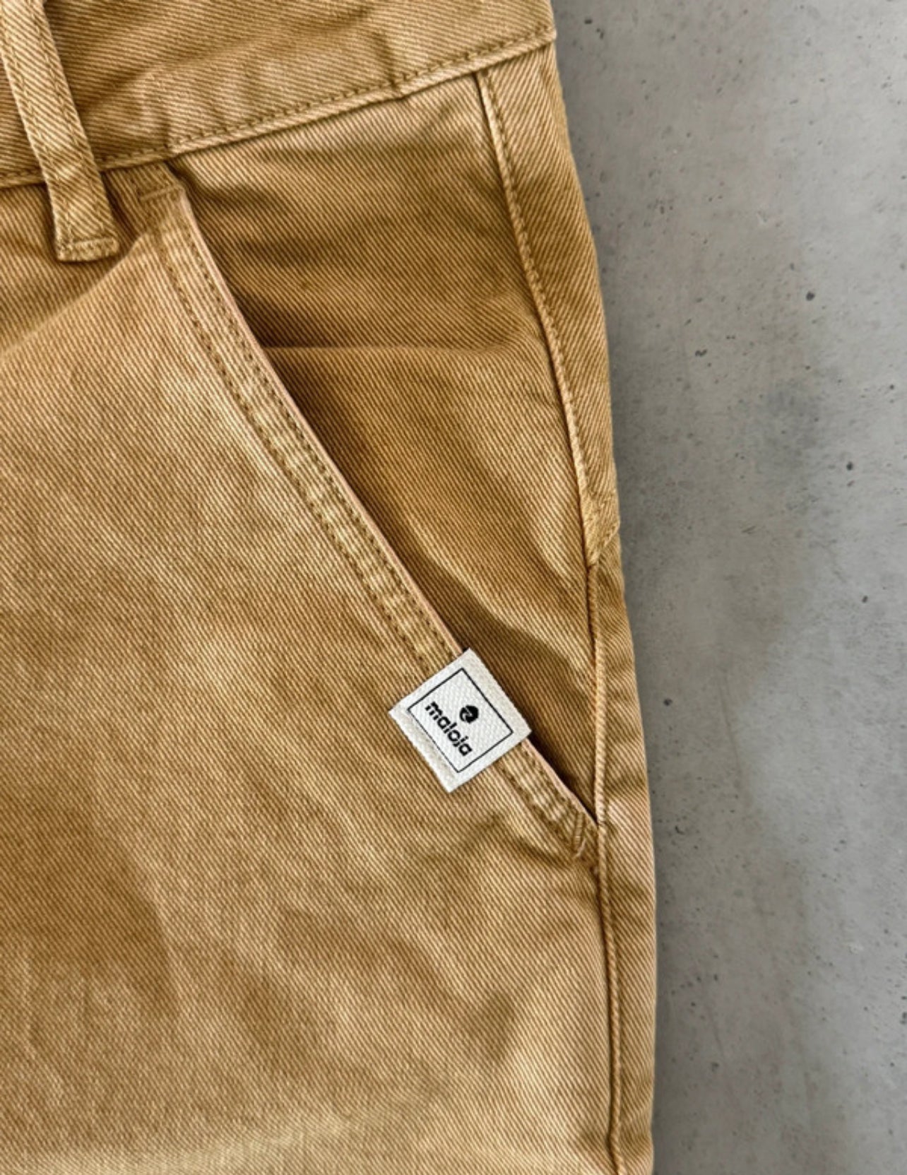 Outdoor Jeans Hose von Maloja (L Herren) Baumwolle elastisch gelb-beige