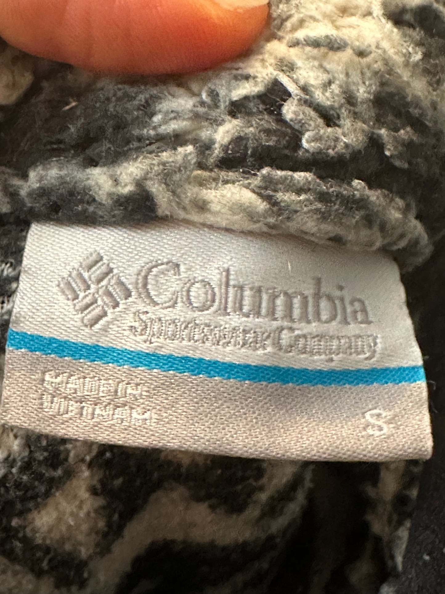 Teddy Fleece Pullover von Columbia (S Herren) Muster schwarz weiß