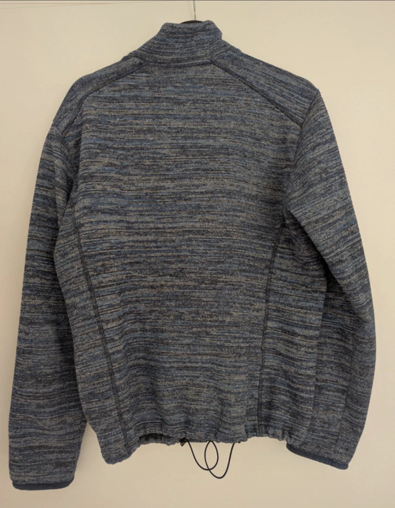 Strickoptik Fleece Jacke von Vaude ( Herren L) blau-grau