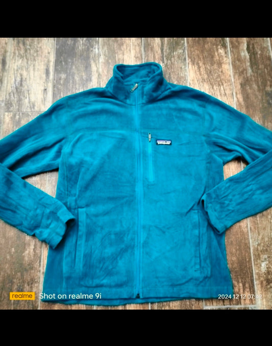 Fleece Jacke von Patagonia (M Herren) Pile Optik Ozean- blau