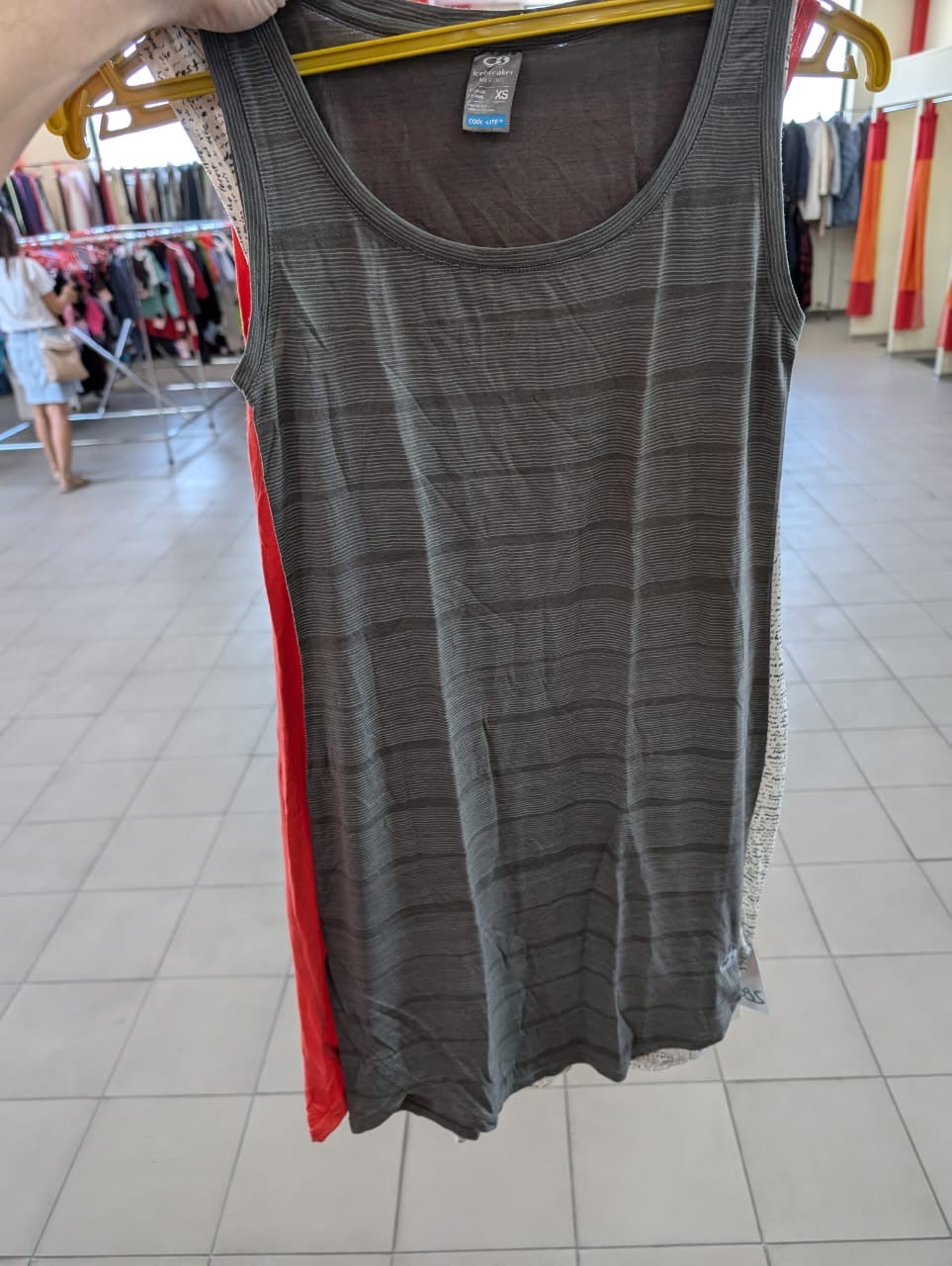 Kurzes Merino Kleid von Icebreaker (S Damen) creme weiß mit Print