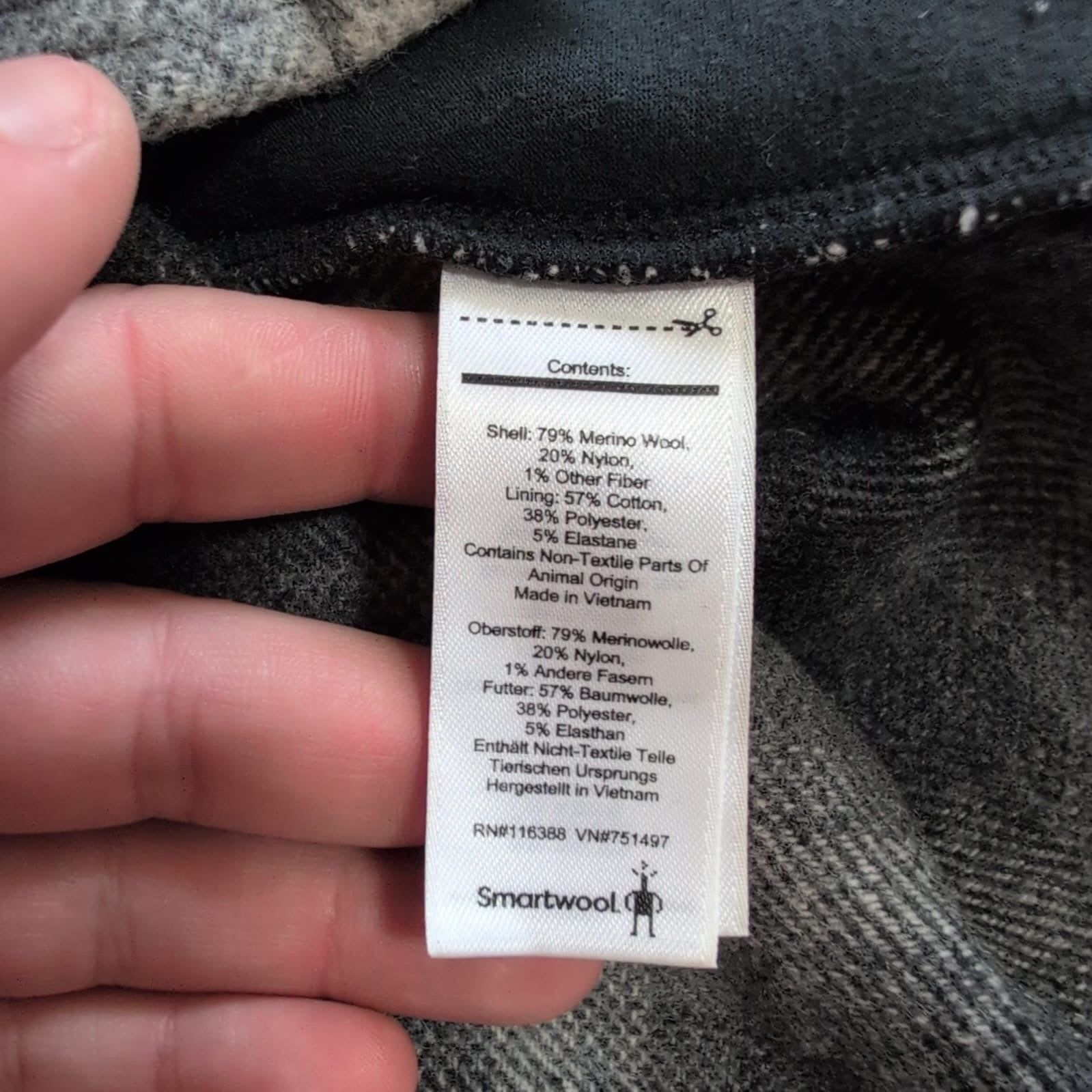Heavyweight Hemd von Smartwool (S Damen) Merinowolle grau kariert - wanderlich.com