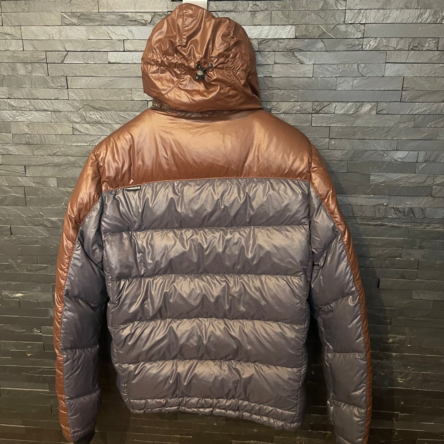 Daunen Jacke von Maloja (M Herren) braun stahlblau