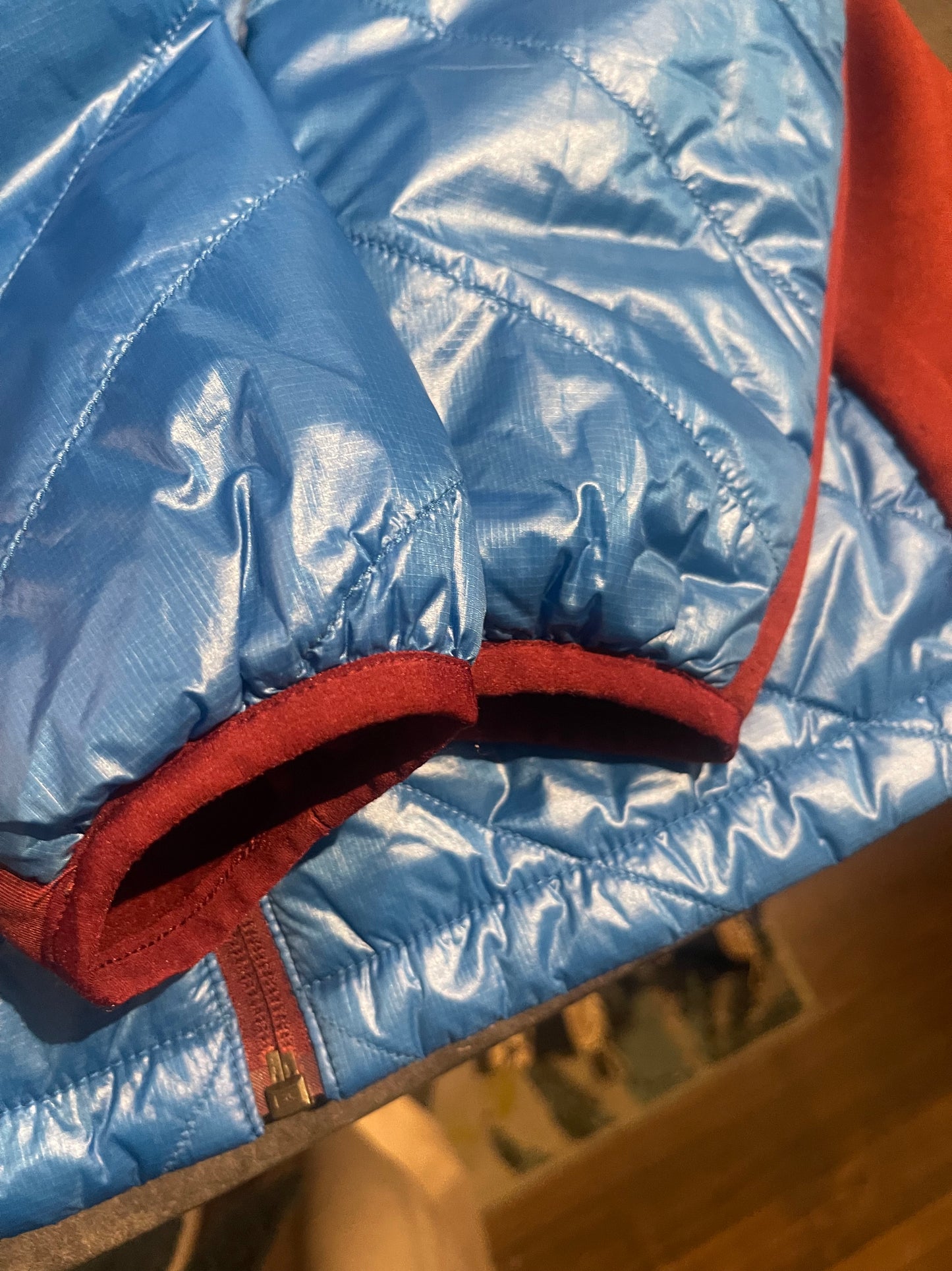 Hybrid Jacke von Schöffel mit Kapuze (M Damen) Primaloft Isolation blau