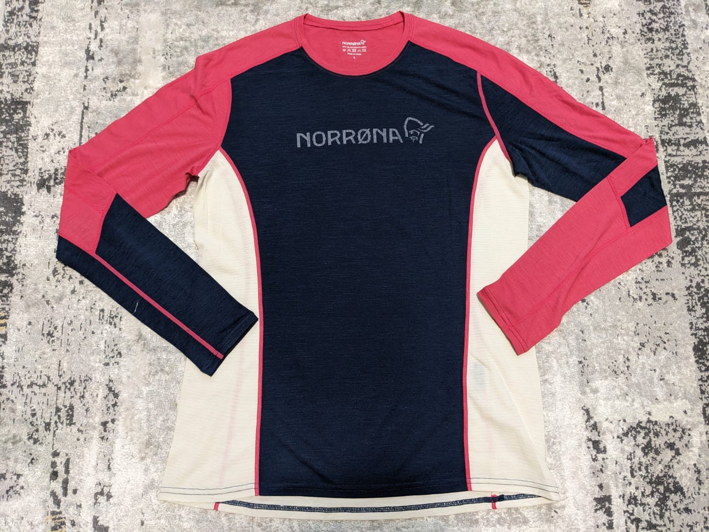 Technisches Langarm Shirt von Norrona (Damen L) Lila und grün