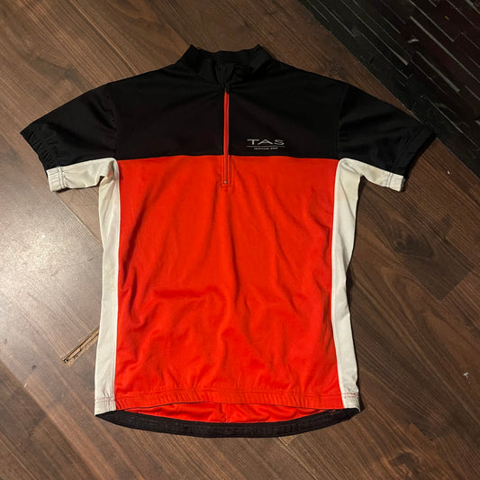 1/3 Zipper Radtrikot (M Herren) schwarz rot