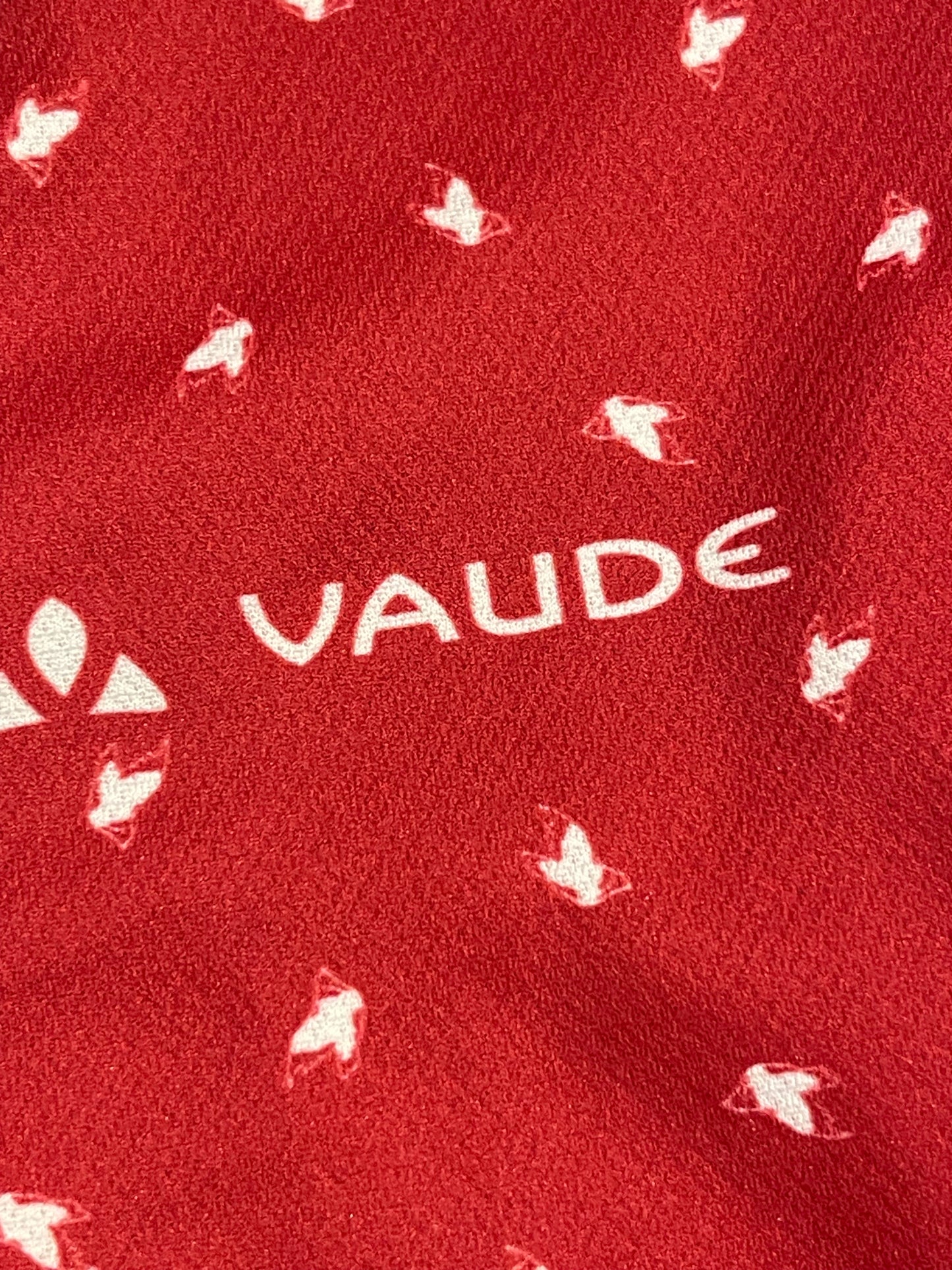 Radtrikot neck zip (Damen S) von Vaude rot mit Print - wanderlich.com
