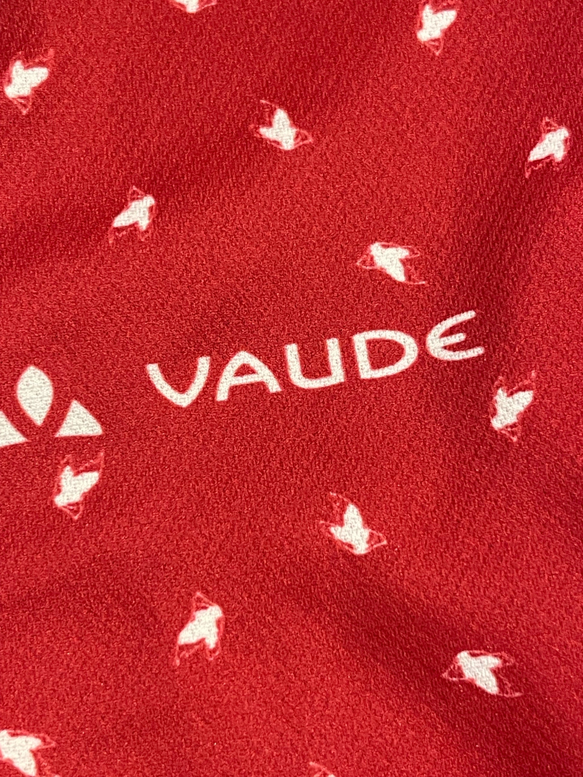 Radtrikot neck zip (Damen S) von Vaude rot mit Print - wanderlich.com