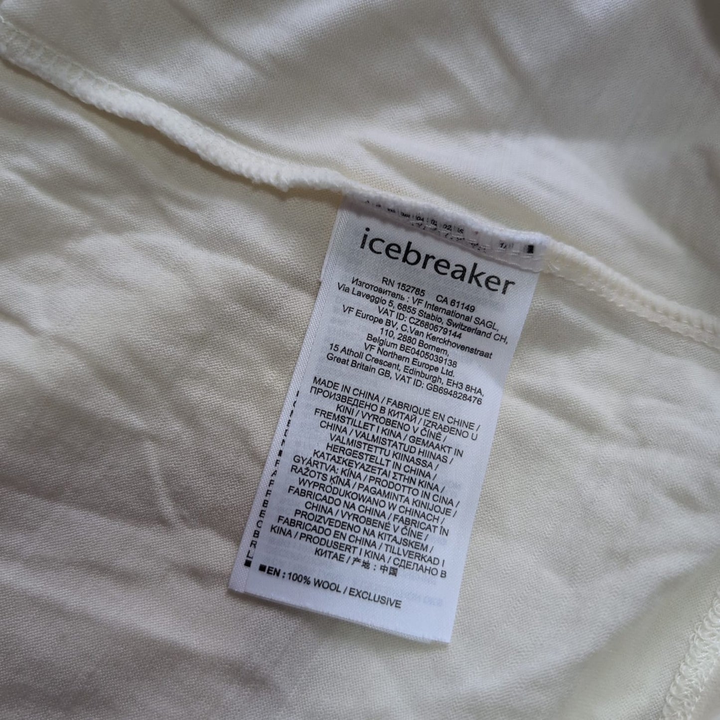 T-Shirt von Icebreaker 100% Merino (XL Damen) weiß Print
